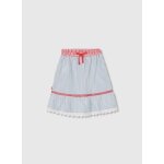 Jupe en popeline � rayures multicolore