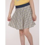 Jupe short 100% coton fille imprime bleu fond grege