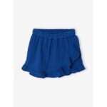Jupe short fille gaze coton bleu �lectrique
