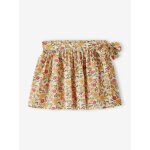 Jupe - short fille imprime orange imprim