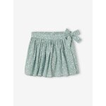 Jupe - short fille imprim�e vert d'eau