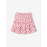 Jupe short fille en jersey rose p�le
