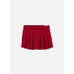 Jupe - short fille en maille avec plis jaune