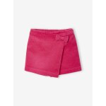 Jupe short fille velours fuchsia
