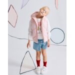 Jupe - short en jean ray + lastique  pompon bleu clair