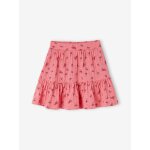 Jupe short motifs fleurs fille rose bonbon Jupe short motifs fleurs fille rose bonbon