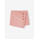 Jupe - short en velours côtelé fille effet portefeuille rose Jupe - short en velours côtelé fille effet portefeuille rose