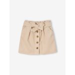 Jupe style paperbag en velours ctel fille beige dor