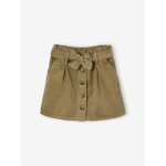 Jupe style paperbag en velours ctel fille olive