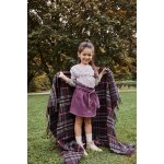 Jupe style paperbag en velours ctel fille prune