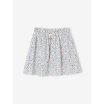 Jupe tournante imprim�e fille blanc imprim�