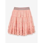 Jupe en tulle � volants fille happy girls rose nude