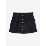 Jupe en velours poches coeur fille anthracite