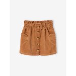 Jupe en velours poches coeur fille camel