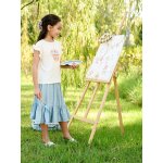 Jupe  volant en denim lger fille double stone