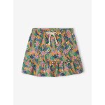 Jupe  volant motifs exotiques fille moutarde