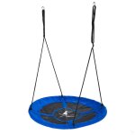Kangui - balançoire ronde nid d'oiseau rond Ø100cm - bleu - charge 150kg maxi bleu Kangui - balançoire ronde nid d'oiseau rond Ø100cm - bleu - charge 150kg maxi bleu