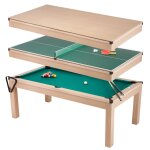 Kangui table de salle � manger 3 en 1 avec billard et ping pong multicolore