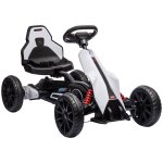 Kart �lectrique enfant 12v 2 vitesses max. 5 km / h ceinture s�curit� blanc