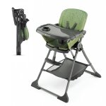 Kinderkraft highchair foldee - chaise de salle � manger pliable green