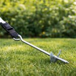 Kit d'ancrage pour trampoline 3, 66 � 4, 27 m noir