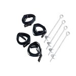 Kit d'ancrage trampoline (4 pi�ces) gris
