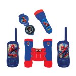 Kit d aventurier complet spiderman, talkies - walkies 120m, lampe - torche, boussole et jumelles bleu ...