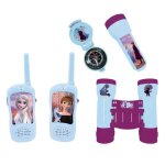 Kit d aventurier la reine des neiges avec talkie - walkies portée 120m, jumelles et boussole bleu Kit d aventurier la reine des neiges avec talkie - walkies portée 120m, jumelles et boussole bleu