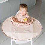 Kit bavoir et plateau transportable sand beige Kit bavoir et plateau transportable sand beige