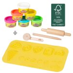 Kit cratif play - doh 6 ptes  modeler + tapis 3d et accessoires multicolore