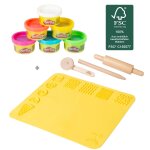 Kit cratif play - doh 6 ptes  modeler + tapis et accessoires multicolore