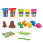 Kit de dinosaures en pâte À modeler malléable et fluorescente multicolore Kit de dinosaures en pâte À modeler malléable et fluorescente multicolore