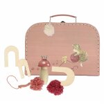 Kit de laine - pompons et tricotin rose