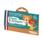 Kit de maquillage 3 couleurs clown et arlequin multicolor
