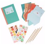 Kit papier de lettre - mes amis multicolor Kit papier de lettre - mes amis multicolor