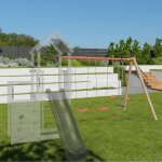 Kit portique balan�oire xchange clever - extension aire de jeux pour enfants bois