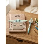 Kit star wars carnet couverture 3d et stylo � clip grogu the mandalorian vert et beige
