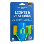 Klaxon et lumiere pour velo et trottinette enfant bleu / vert
