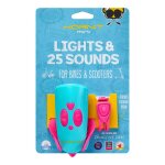 Klaxon et lumiere pour velo et trottinette enfant rose / mauve