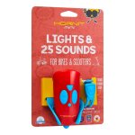 Klaxon et lumiere pour velo et trottinette enfant rouge / bleu