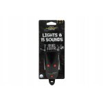 Klaxon et lumiere pour velo et trottinette nano noir / rouge
