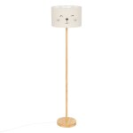 Lampadaire abat - jout en tissu chat - felix blanc