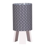 Lampe de chevet avec pied en coton marine - miss fleur de lune bleu marine Lampe de chevet avec pied en coton marine - miss fleur de lune bleu marine