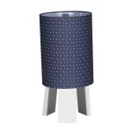 Lampe de chevet avec pied en coton - merlin bleu Lampe de chevet avec pied en coton - merlin bleu