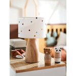 Lampe de chevet pois brod�s beige / multicolore