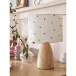 Lampe de chevet pois brod�s �cru