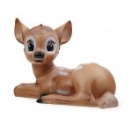 Lampe faon couch� marron