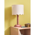 Lampe � poser d�tails festons rose fonc�