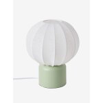 Lampe � poser forme boule pied m�tal vert sauge