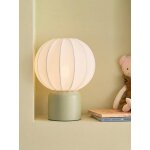 Lampe � poser forme boule pied m�tal vert sauge